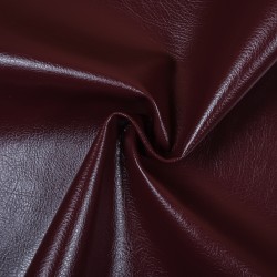 Ткань Дерматин (Кожзам) для мебели (Ширина 138см), цвет Бордовый (на отрез) в Пензе