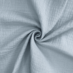 Ткань Муслин Жатый (Ширина 1,4м), цвет Светло-Серый (на отрез) в Пензе