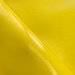Ткань ПВХ 600 гр/м2 плотная (Ширина 1,5м), цвет Жёлтый (на отрез) в Пензе