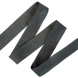 Окантовочная лента-бейка, цвет Чёрный 22мм (на отрез) в Пензе