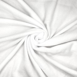 Ткань Флис Односторонний 130 гр/м2 (Ширина 150см), цвет Белый (на отрез) в Пензе