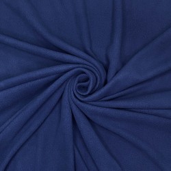 Ткань Флис Односторонний 130 гр/м2 (Ширина 150см), цвет Темно-синий (на отрез) в Пензе