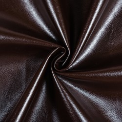 Ткань Дерматин (Кожзам) для мебели (Ширина 138см), цвет Темно-Коричневый (на отрез) в Пензе