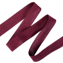 Окантовочная лента-бейка, цвет Бордовый 22мм (на отрез) в Пензе