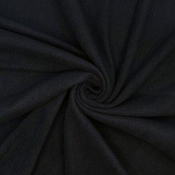Ткань Флис Односторонний 130 гр/м2 (Ширина 150см), цвет Черный (на отрез) в Пензе