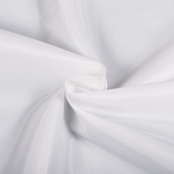 Ткань подкладочная Таффета 190Т (Ширина 150см), цвет Белый (на отрез) в Пензе