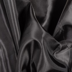 Ткань подкладочная Таффета 190Т (Ширина 150см), цвет Черный (на отрез) в Пензе