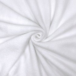 Ткань Флис Двусторонний 280 гр/м2 (Ширина 150см), цвет Белый (на отрез) в Пензе