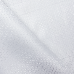 Ткань Oxford 300D PU Рип-Стоп СОТЫ, цвет Белый (на отрез) в Пензе