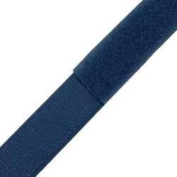 Контактная лента 25мм цвет Синий (велькро-липучка, на отрез)  в Пензе