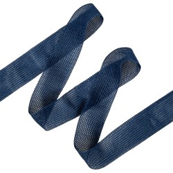 Окантовочная лента-бейка, цвет Синий 22мм (на отрез) в Пензе