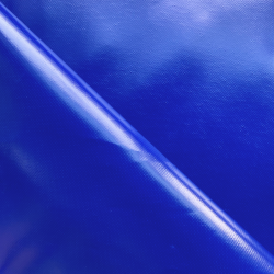 Ткань ПВХ 450 гр/м2 (Ширина 1,6м), цвет Синий (на отрез) в Пензе