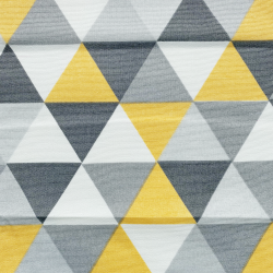 Интерьерная ткань Дак (DUCK) (ширина 1,8м), принт &quot;Треугольники&quot; (на отрез) в Пензе