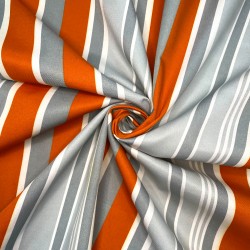 Ткань уцененная &quot;Престиж&quot; (Водоотталкивающая) (Ширина 1,48м), Серо-Оранжевая полоса (на отрез) в Пензе