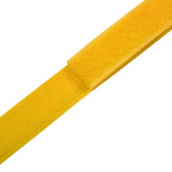 Контактная лента 25мм цвет Жёлтый (велькро-липучка, на отрез) в Пензе