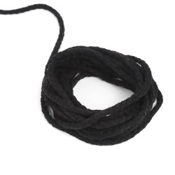 Шнур для одежды тип 2,  Чёрный (плетено-вязаный/полиэфир)  в Пензе