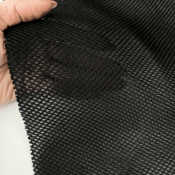 Сетка 3D трехслойная Air mesh 165 гр/м2 (Ширина 150см), цвет Черный (на отрез) в Пензе